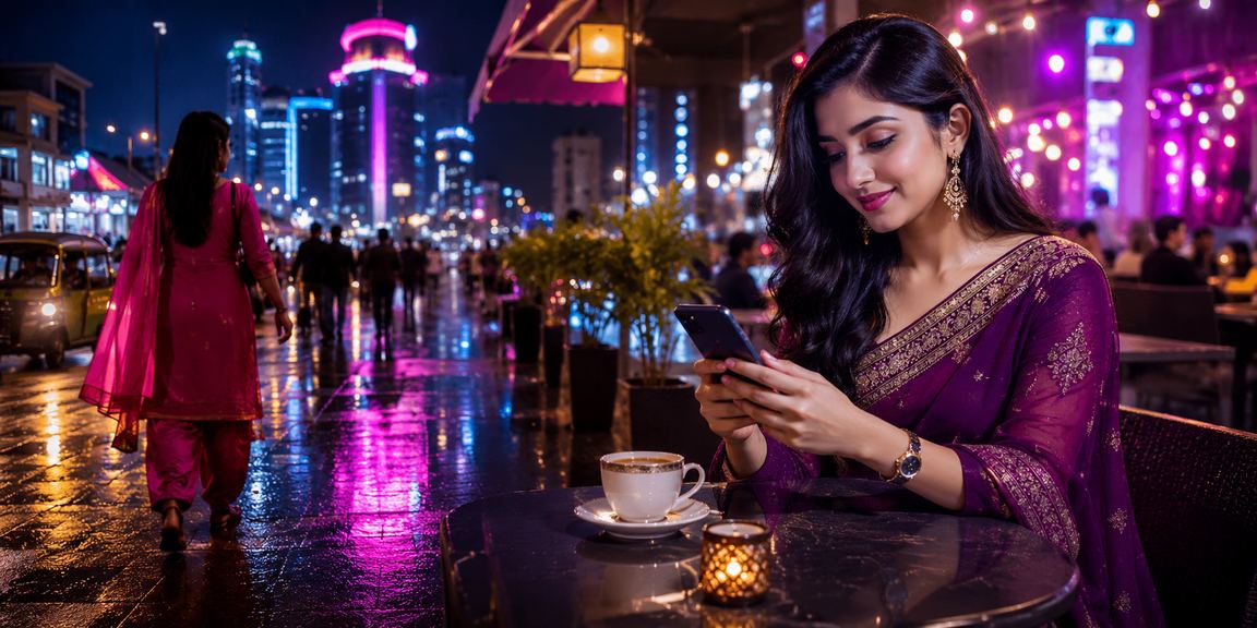 ঢাকার রাতের বাজারে মোবাইলে tkbd লগইন করছেন একজন সদস্য